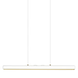Hazel Branch linear pendant | white and brushed steel