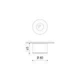 Puck M outdoor ø8 IP65 | textured oxidon